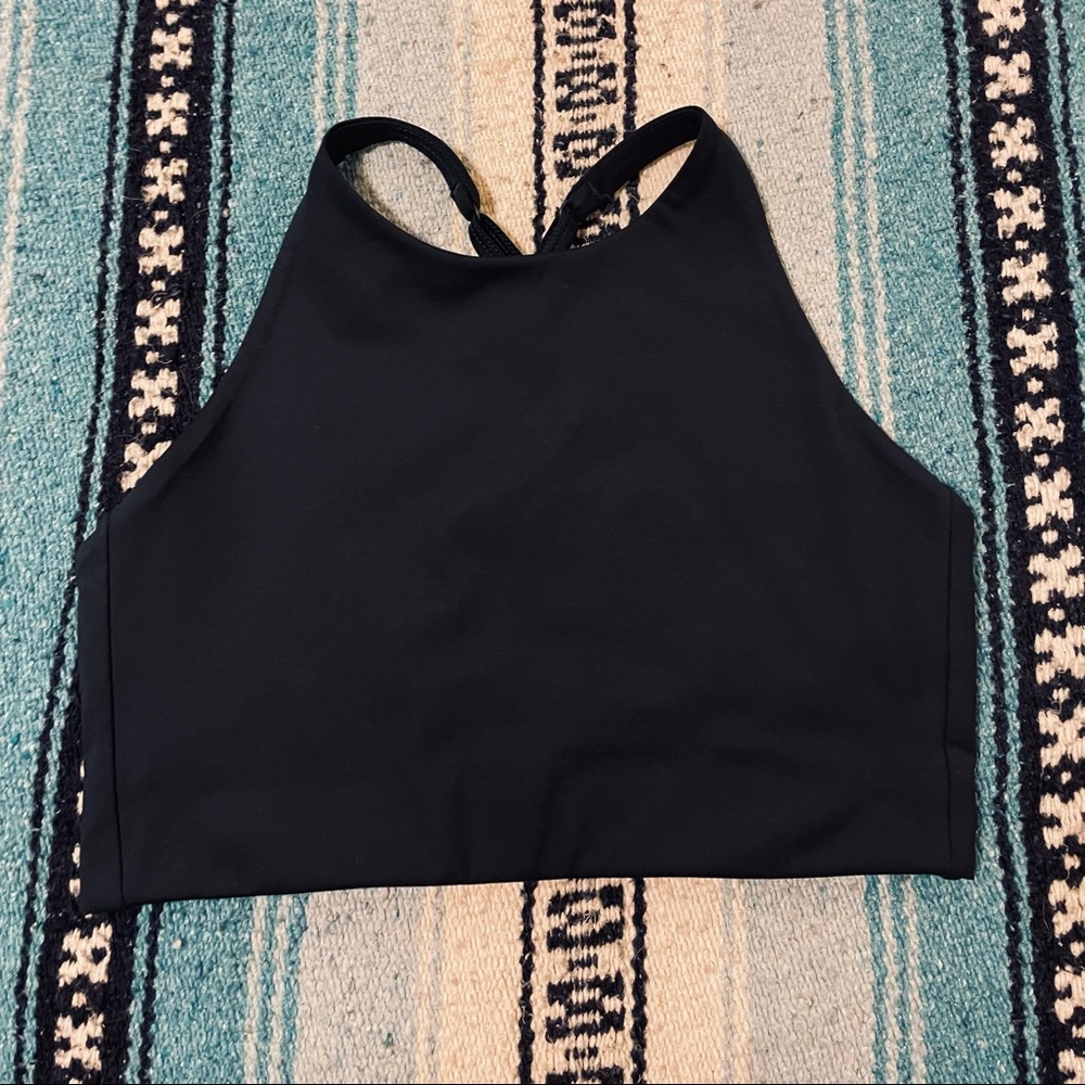 Girlfriend Collective  💙 Topanga Halter Sports Bra Midnight Navy